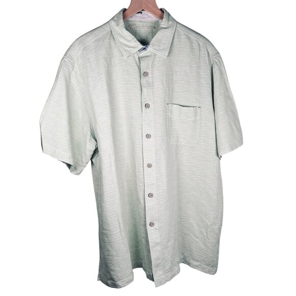 Carribean Size XL Linen Cotton Button Down Skirt Work Office Golf Green - Picture 1 of 6